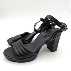 Paul Green Leslie Platform Sandal Ankle Strap Women's Black Size US9.5/UK7 EU40